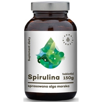 Aura Herbals Spirulina 1500mg 600tabletek cena 26,50zł