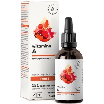 Aura Herbals Witamina A FORTE MCT krople 50ml cena 24,15zł
