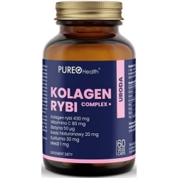PureoHealth Kolagen rybi Complex+ 60kapsułek cena 49,90zł