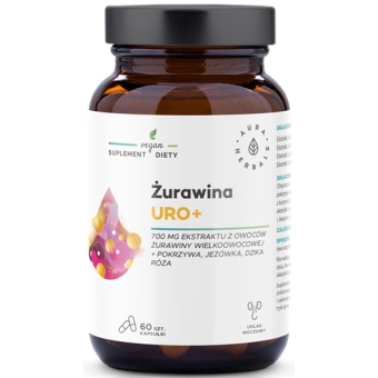 Aura Herbals Żurawina Uro+ 60kapsułek cena 30,90zł