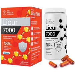 Bio Medical Pharma Licur 7000 + Witamina D (Kurkumina micelarna + witamina D3) 60kapsułek cena 139,90zł