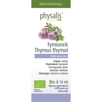 Olejek eteryczny Tymianek (thymus zygis THYMOL) BIO 10ml Physalis cena 49,70zł