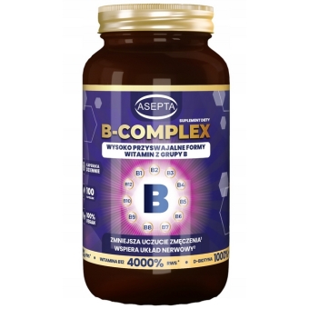 Witaminy B-Complex 100kapsułek Asepta cena 79,00zł