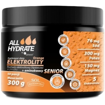 Aliness ALLHydrate Elektrolity Senior Orange 300g cena 59,90zł