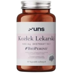 UNS Kozłek lekarski + Bioperine 60kapsułek cena 38,90zł