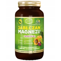 Jabłczan magnezu 100kapsułek Asepta cena 49,00zł