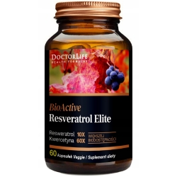 Doctor Life BioActive Resveratrol Elite 60kapsułek cena 92,90zł