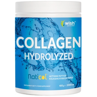 Kolagen Rybi 11000mg Naticol Premium Typu I 100% pure powder proszek 400g Wish Pharmaceutical cena 105,90zł