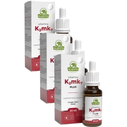ZESTAW 3X Slavito Witamina K2MK7 200 mcg + Witamina E 15mg w oleju konopnym 20ml PROMOCJA cena 270,00zł