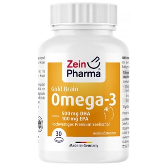 Zein Pharma Złoty umysł Omega-3 (500mg DHA, 105mg EPA) 30kapsułek PORMOCJA cena 34,90zł