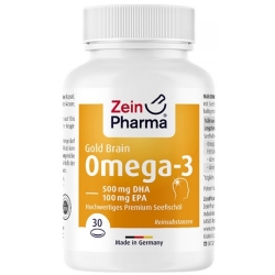 Zein Pharma Złoty umysł Omega-3 (500mg DHA, 105mg EPA) 30kapsułek PORMOCJA cena 34,90zł