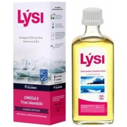 Lysi Tran islandzki Omega 3 EPA & DHA + Witaminy A, D, E (Tutti fruttii) 240ml cena 55,00zł