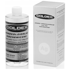 Srebro nanokoloidalne niechemiczne 50 ppm H2O Ag 500ml Goldex cena 74,00zł