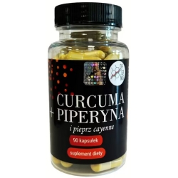 Organis Kurkuma + Piperyna + Pieprz cayenne 390mg 90kapsułek cena 42,90zł
