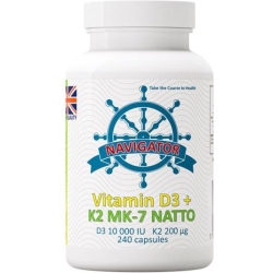 Navigator Witamina D3 10000 IU + K2 MK-7 Natto 200mcg 240kapsułek cena 163,90zł