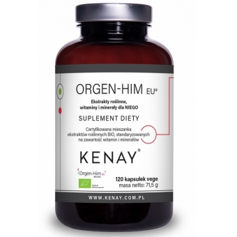 Kenay Orgen-Him EU ekstrakty roślinne witaminy i minerały dla niego 120kapsułek cena 149,00zł