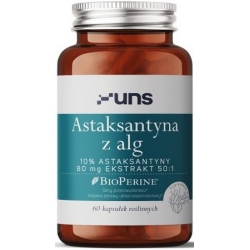 UNS Astaksantyna z alg 60kapsułek cena 58,90zł