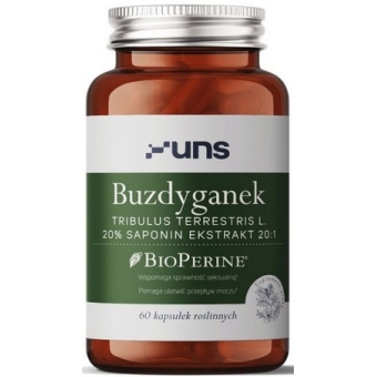 UNS Buzdyganek Tribulus Terrestris 60kapsułek cena 38,90zł