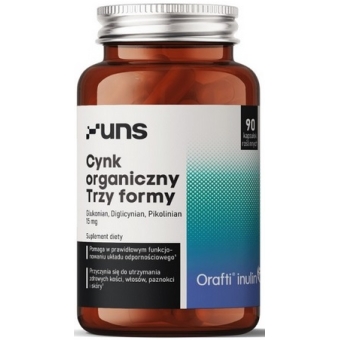 UNS Cynk Organiczny Trzy Formy 90kapsułek cena 34,90zł