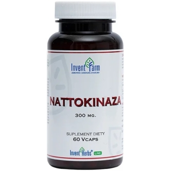 Nattokinaza 300mg 60kapsułek Invent Farm cena 32,90zł
