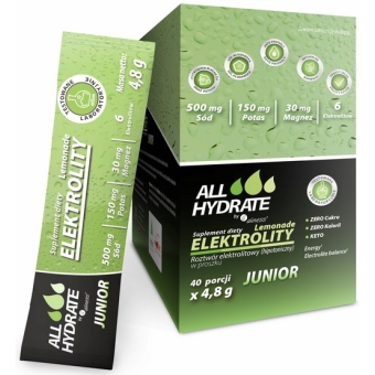 Aliness ALLHydrate Elektrolity STICK Junior Lemonade 40saszetek cena 64,90zł