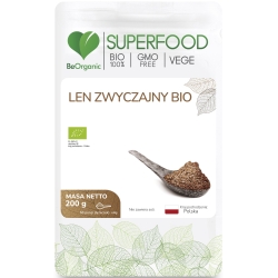 BeOrganic Superfood Len zwyczajny (siemię lniane) 200g cena 13,99zł