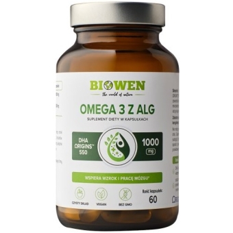 Biowen Omega-3 z alg 60kapsułek cena 119,99zł