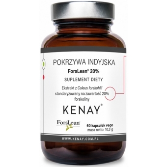 Kenay Pokrzywa indyjska ForsLean® 20% 60kapsułek cena 50,80zł