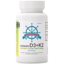 Navigator Witamina D3 10000 IU + K2 MK-7 Natto 200mcg 60kapsułek cena 63,90zł
