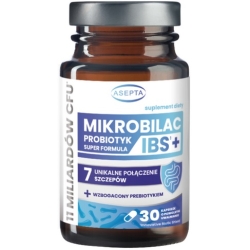Asepta Mikrobilac IBS+ probiotyk 30kapsułek cena 45,00zł
