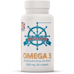 Navigator Omega 3 1000mg (EPA 180mg, DHA 120mg) 60kapsułek cena 29,80zł