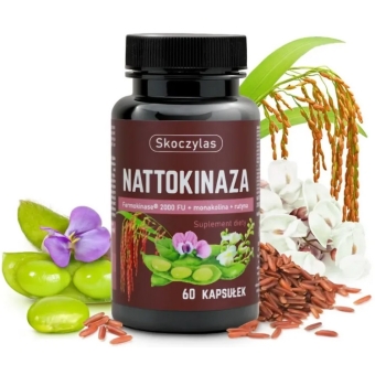 Nattokinaza Fermokinase® 2000 FU + monakolina + rutyna 60kapsułek Purelab Marek Skoczylas cena 66,90zł