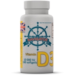 Witamina D3 10000IU 180kapsułek żelowych Navigator Supplements cena 60,90zł