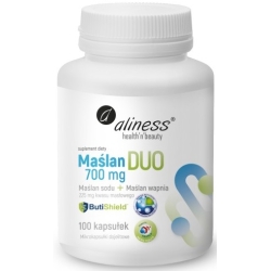 Aliness Maślan DUO 700mg - Maślan sodu + Maślan wapnia 100kapsułek cena 49,90zł