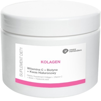 Invex Remedies Kolagen + Witamina C + Biotyna + Kwas hialuronowy proszek 184g cena 85,50zł