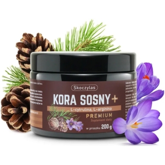 Skoczylas Kora Sosny Premium L-cytrulina + L-arginina proszek 200g cena 169,00zł