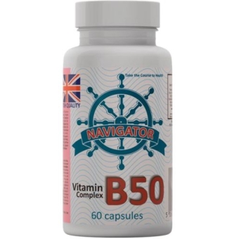 Witamina B-50 Complex Metylokobalamina 60kapsułek Navigator Supplements cena 50,90zł