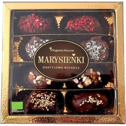 Daktyle Medjool oblane ciemna czekoladą z nadzieniem i posypką BIO 210 g OrganicHouse cena 108,05zł