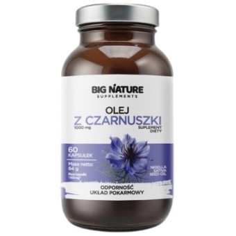 Big Nature Olej z czarnuszki 60kapsułek cena 31,60zł