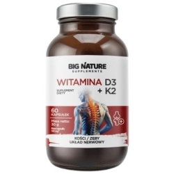 Big Nature Witamina D3 + K2 60kapsułek cena 33,90zł