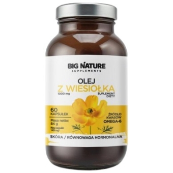 Big Nature Olej z wiesiołka 60kapsułek cena 36,00zł