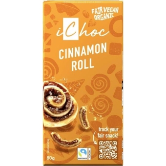 Tabliczka kakaowa z cynamonem i kawałkami wafli BIO 80 g Ichoc cena 14,45zł