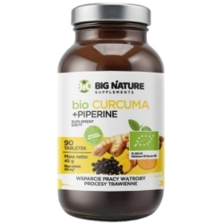 Big Nature Curcuma + Piperine 90tabletek cena 21,50zł