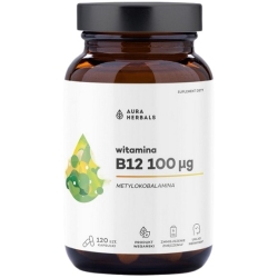 Aura Herbals Witamina B12 100mcg 120kapsułek cena 25,70zł