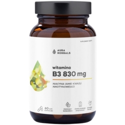 Aura Herbals Witamina B3 830mg 60kapsułek cena 25,90zł