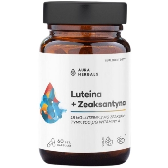 Aura Herbals Luteina + Zeaksantyna 60kapsułek cena 30,90zł