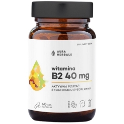 Aura Herbals Witamina B2 40mg 60kapsułek cena 23,90zł
