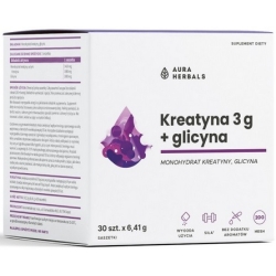 Aura Herbals Kreatyna monohydrat 3g z glicyną 30saszetek cena 30,90zł