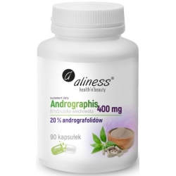 Aliness Andrographis 400mg 90kapsułek cena 54,90zł