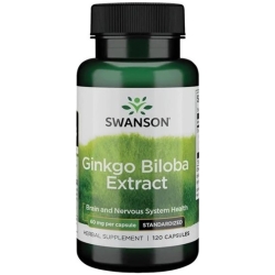 SWANSON Ginkgo Biloba ekstrakt GinkgoSelect 60mg 120kapsułek cena 65,90zł
